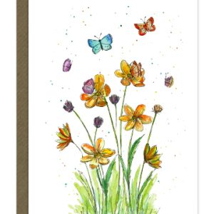 Illustrated Cards - Butterflies in Meadow
