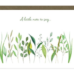 Illustrated Cards - Row of Leaves