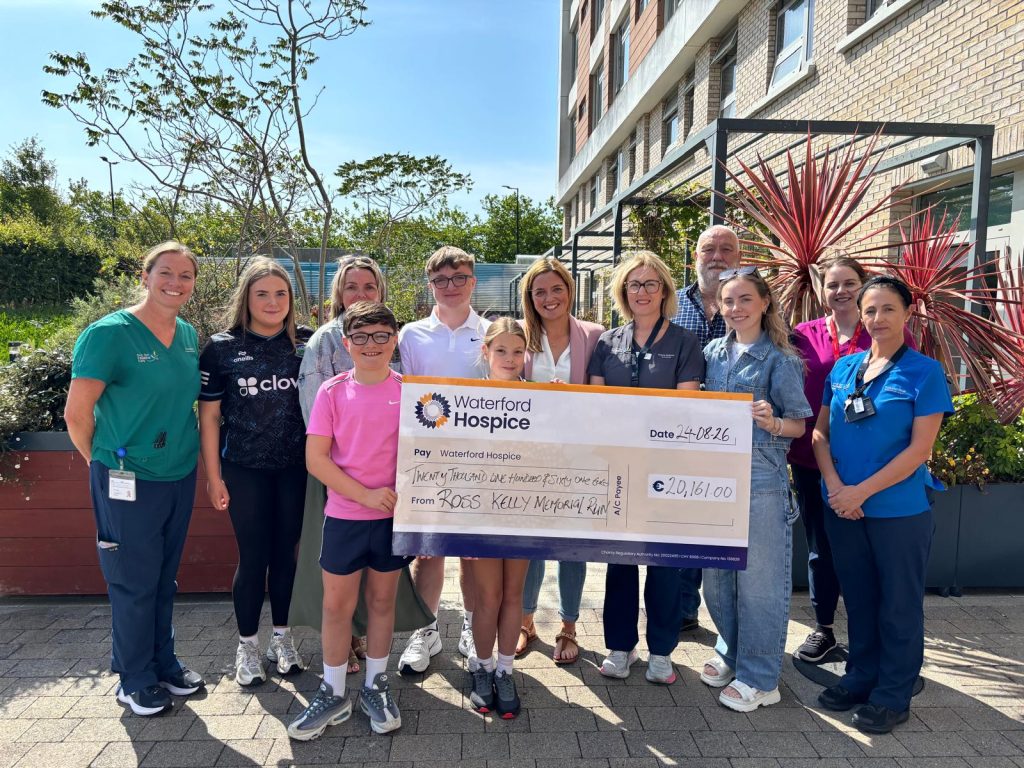 Hospice fundraising cheque presentation